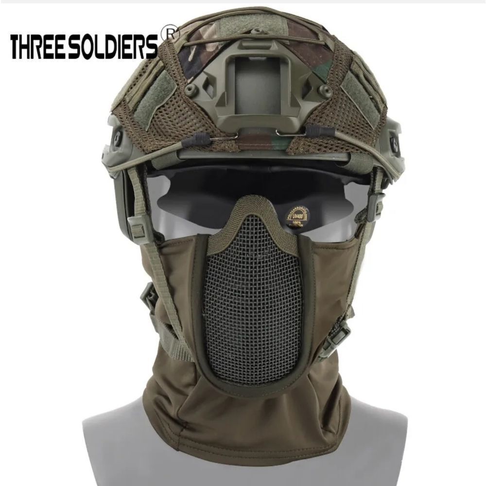 Tactical Face Mask Steel Mesh Balaclava Army Airsoft Paintball Headgear Cover US